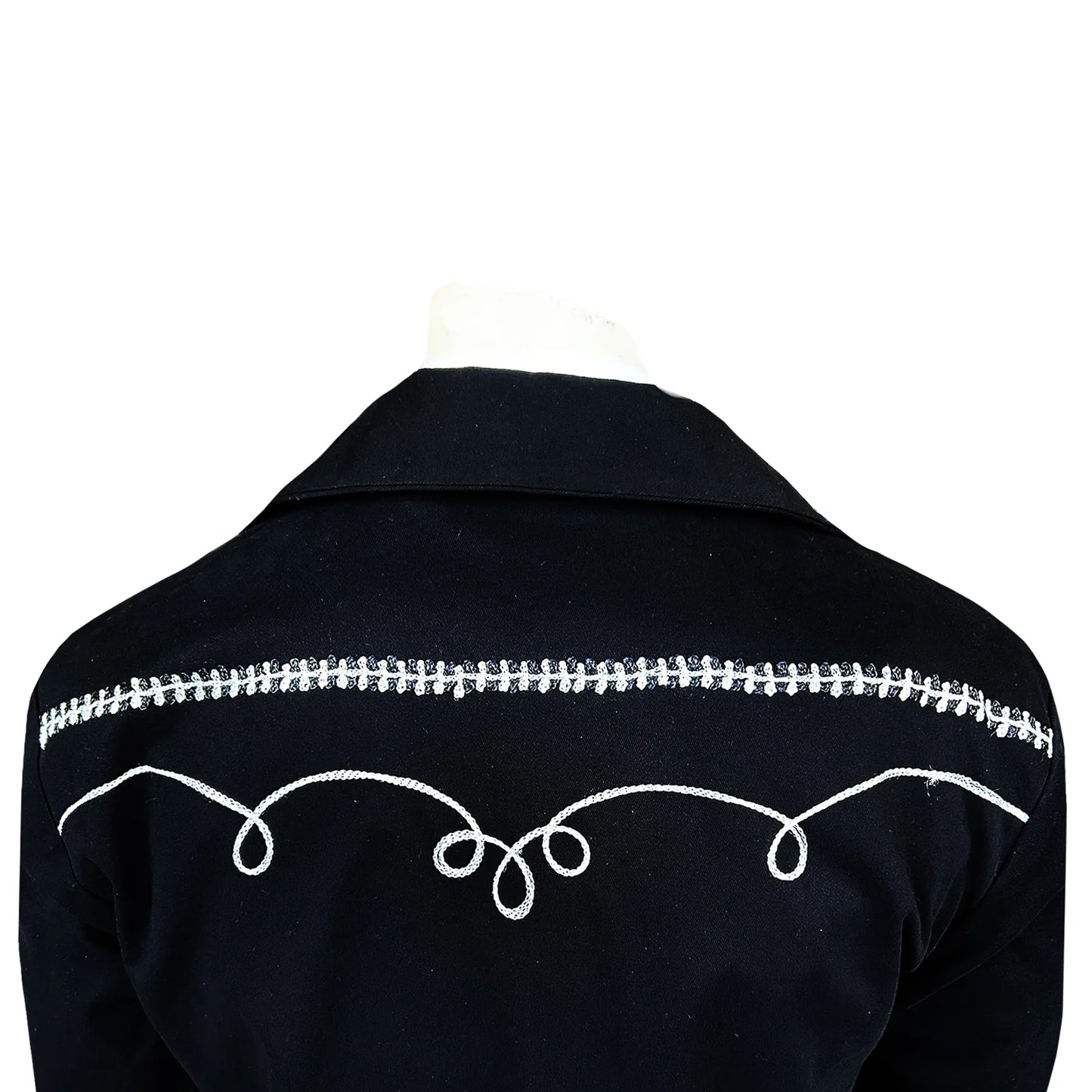 Bolerojacka Western Rockmount Ranch Wear White Rope Embroidery
