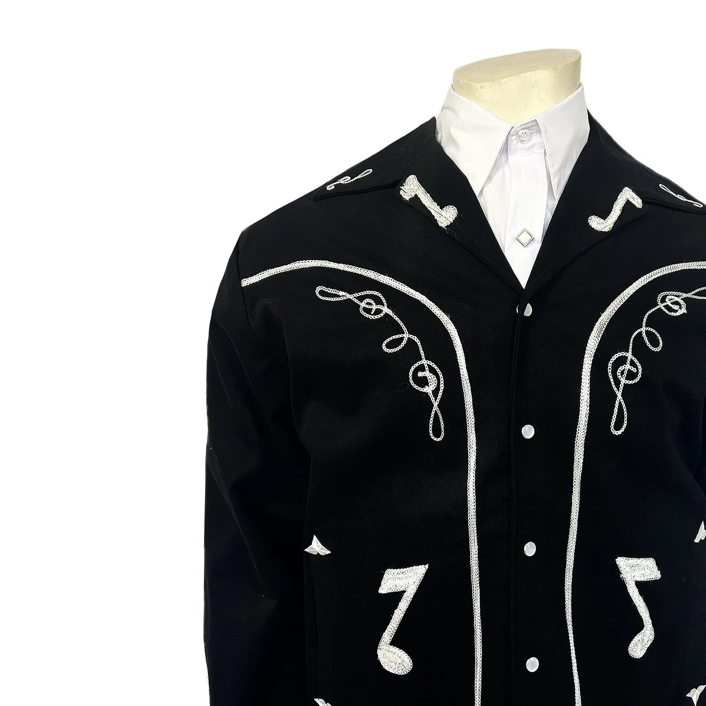 Bolerojacka Western Rockmount Ranch Wear Musical Notes Embroidery