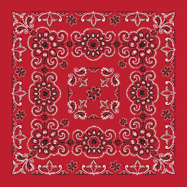 Stor Bandana Paisley Röd