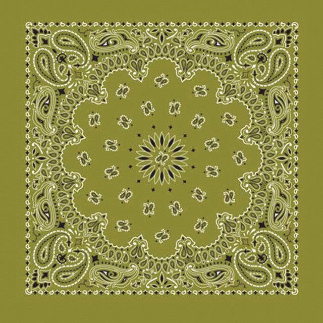Bandana Paisley Ljust Mossgrön
