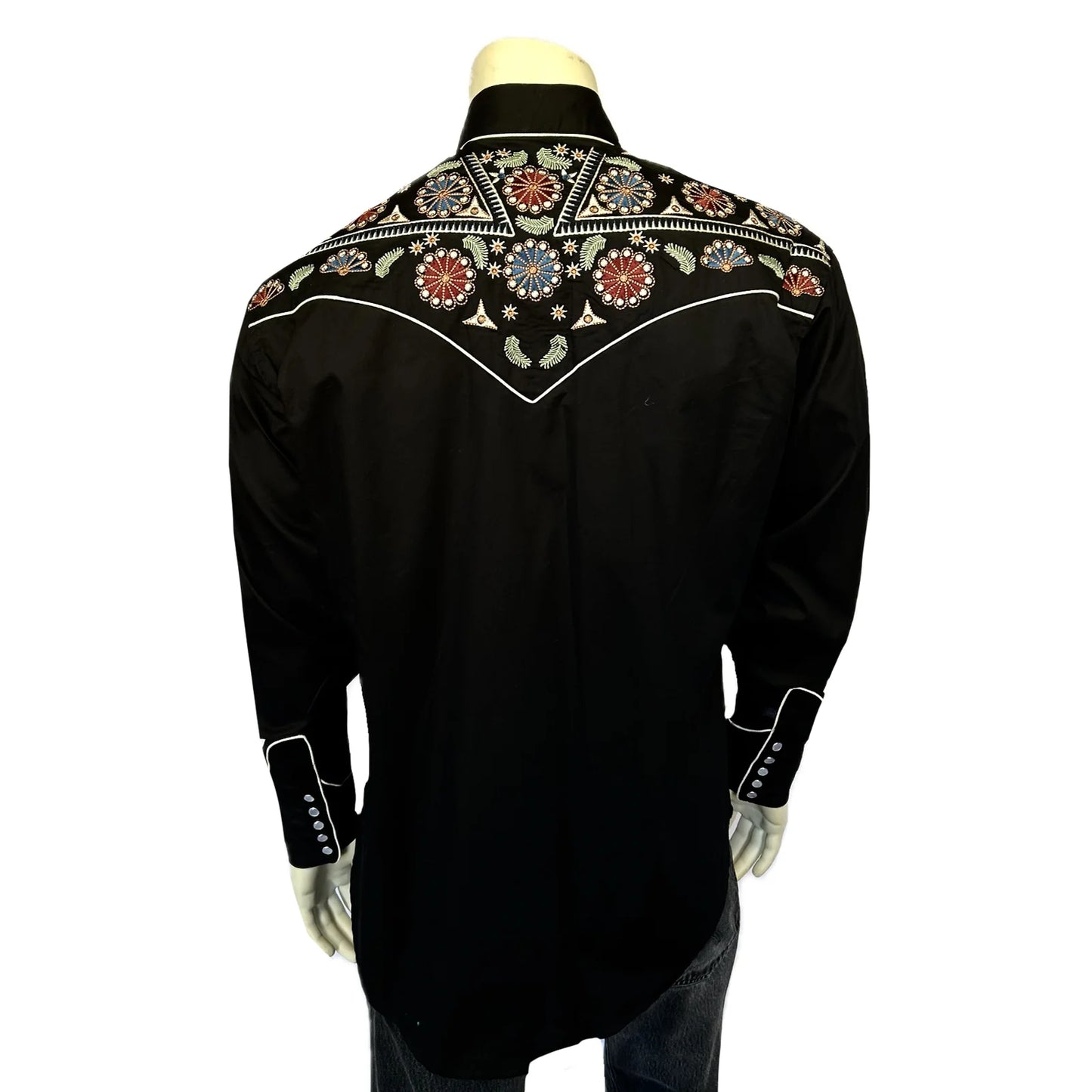 Westernskjorta Rockmount Ranch Wear Floral & Stars