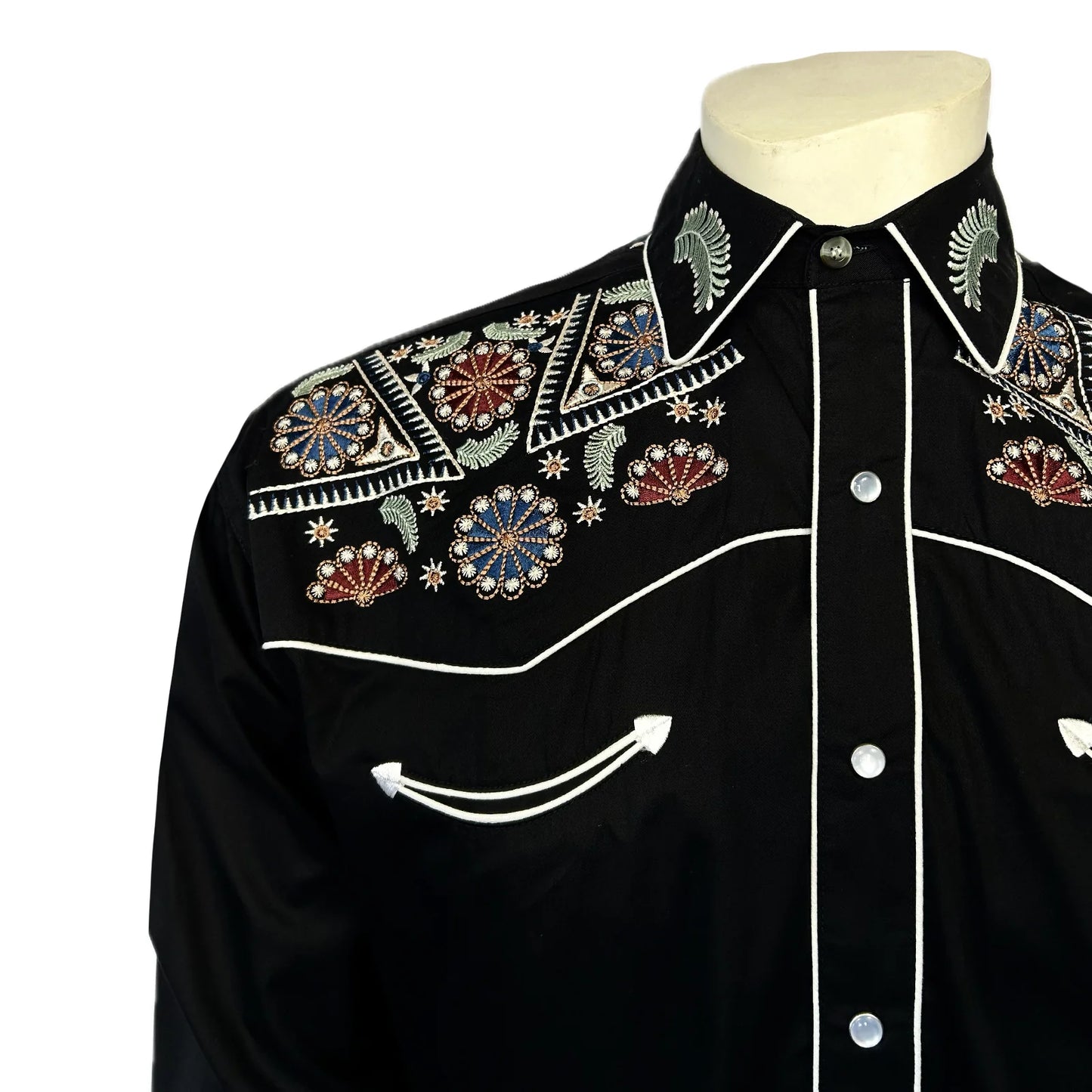 Westernskjorta Rockmount Ranch Wear Floral & Stars