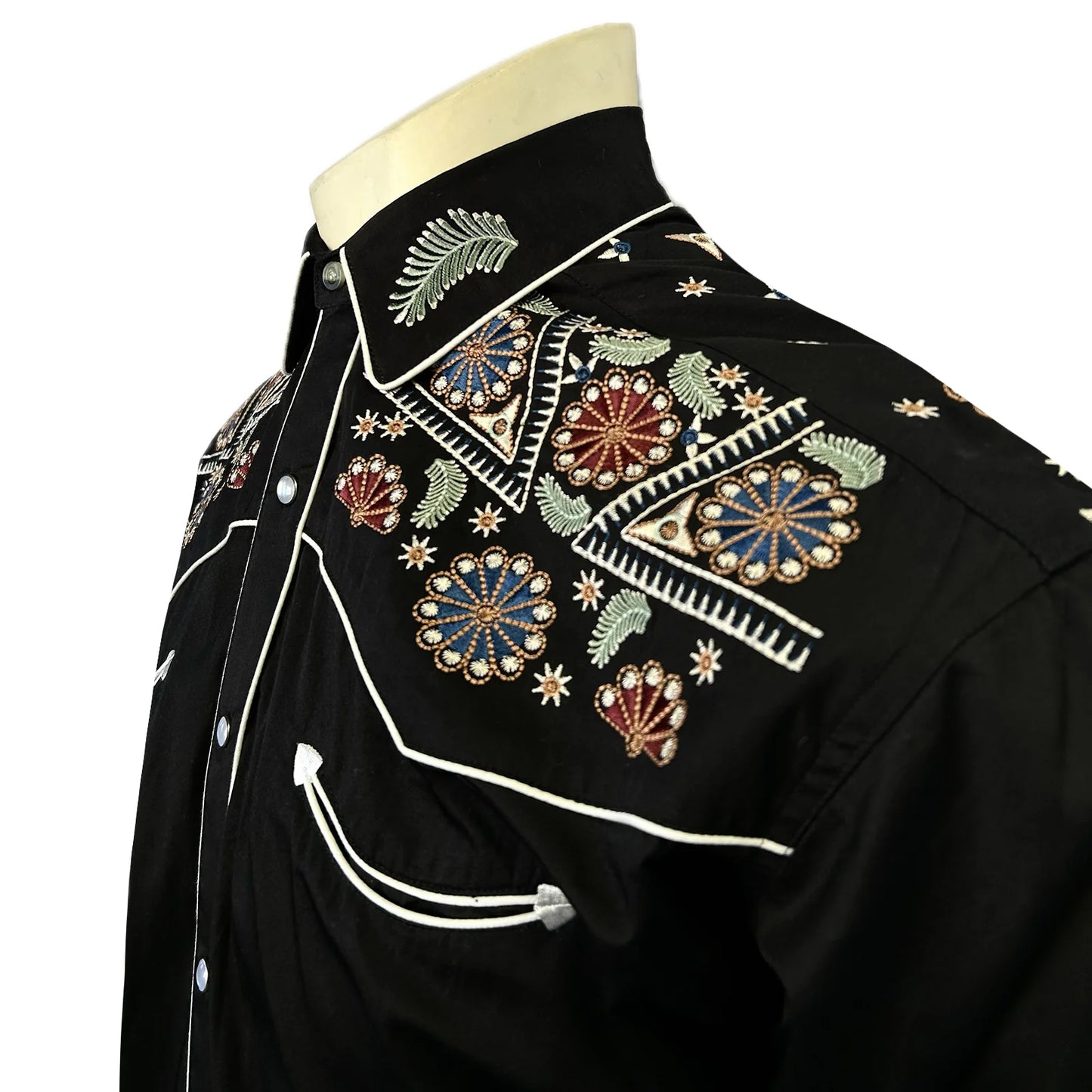 Westernskjorta Rockmount Ranch Wear Floral & Stars