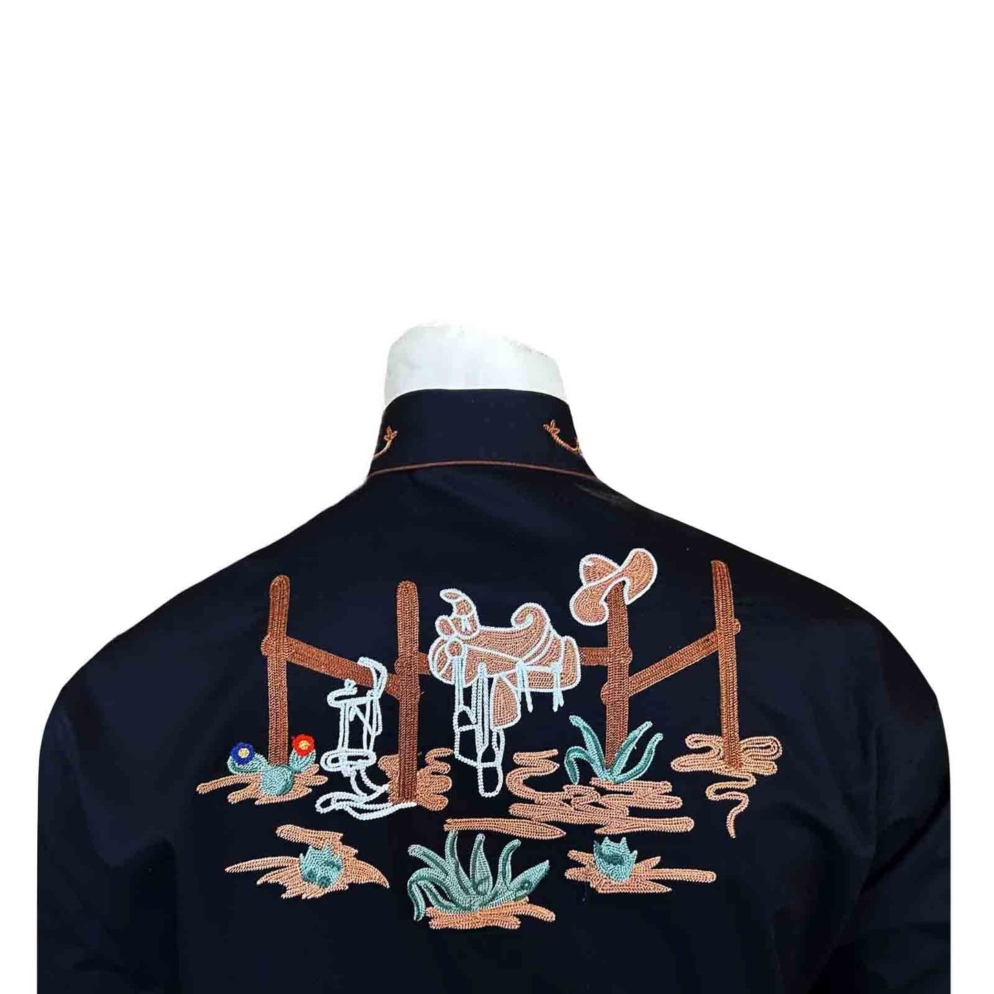 Westernskjorta Rockmount Ranch Wear Cactus & Cowboy Boots