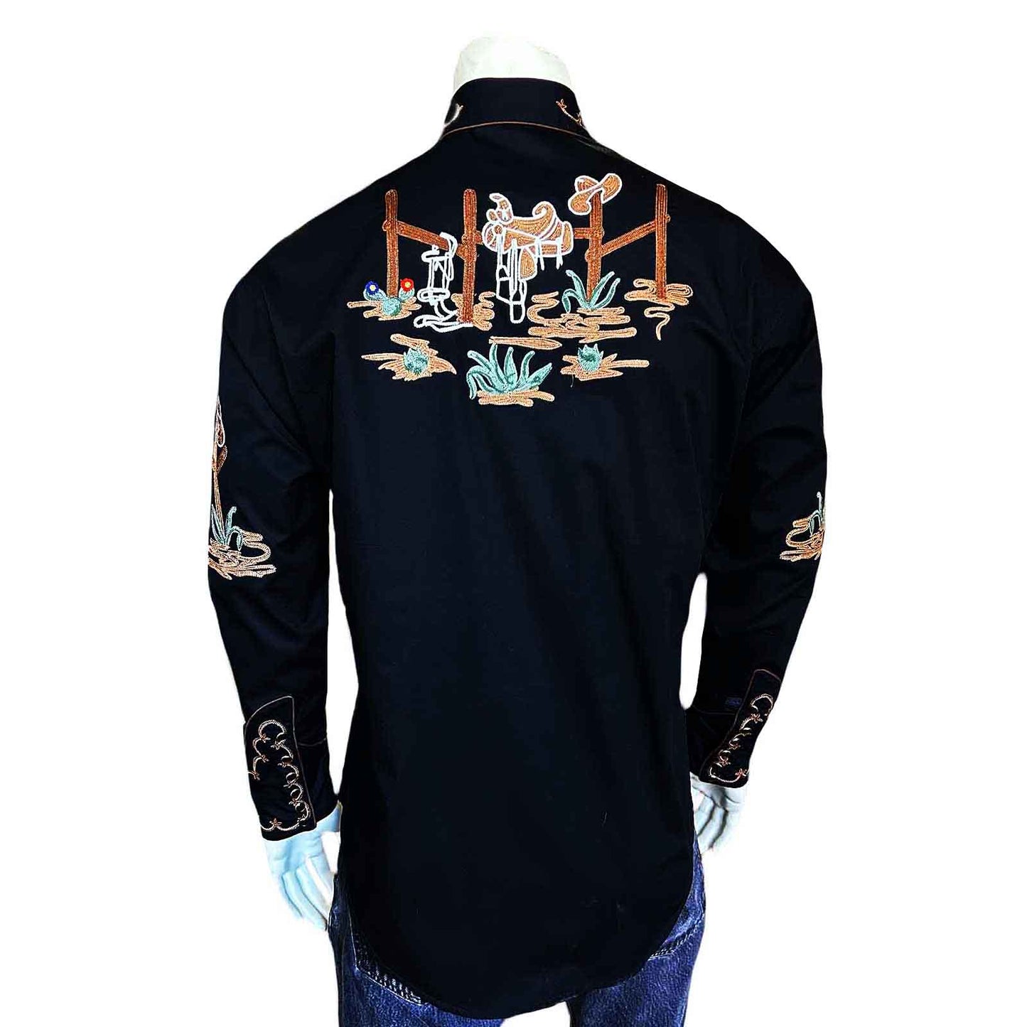 Westernskjorta Rockmount Ranch Wear Cactus & Cowboy Boots