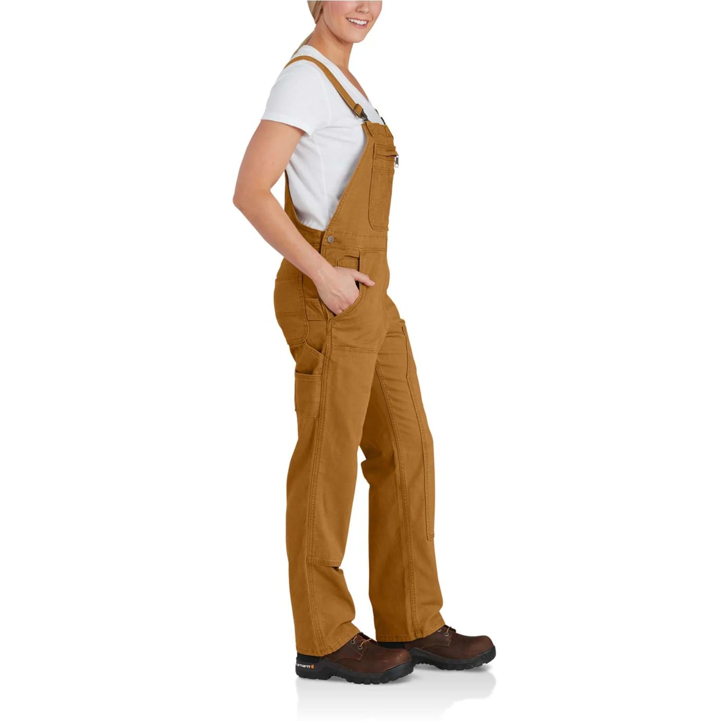 Carhartt Bib Overall Hängselbyxa Brun Dam