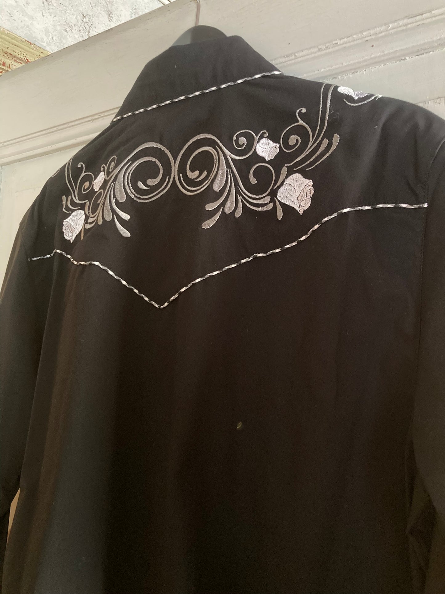 Westernskjorta Svart med broderier