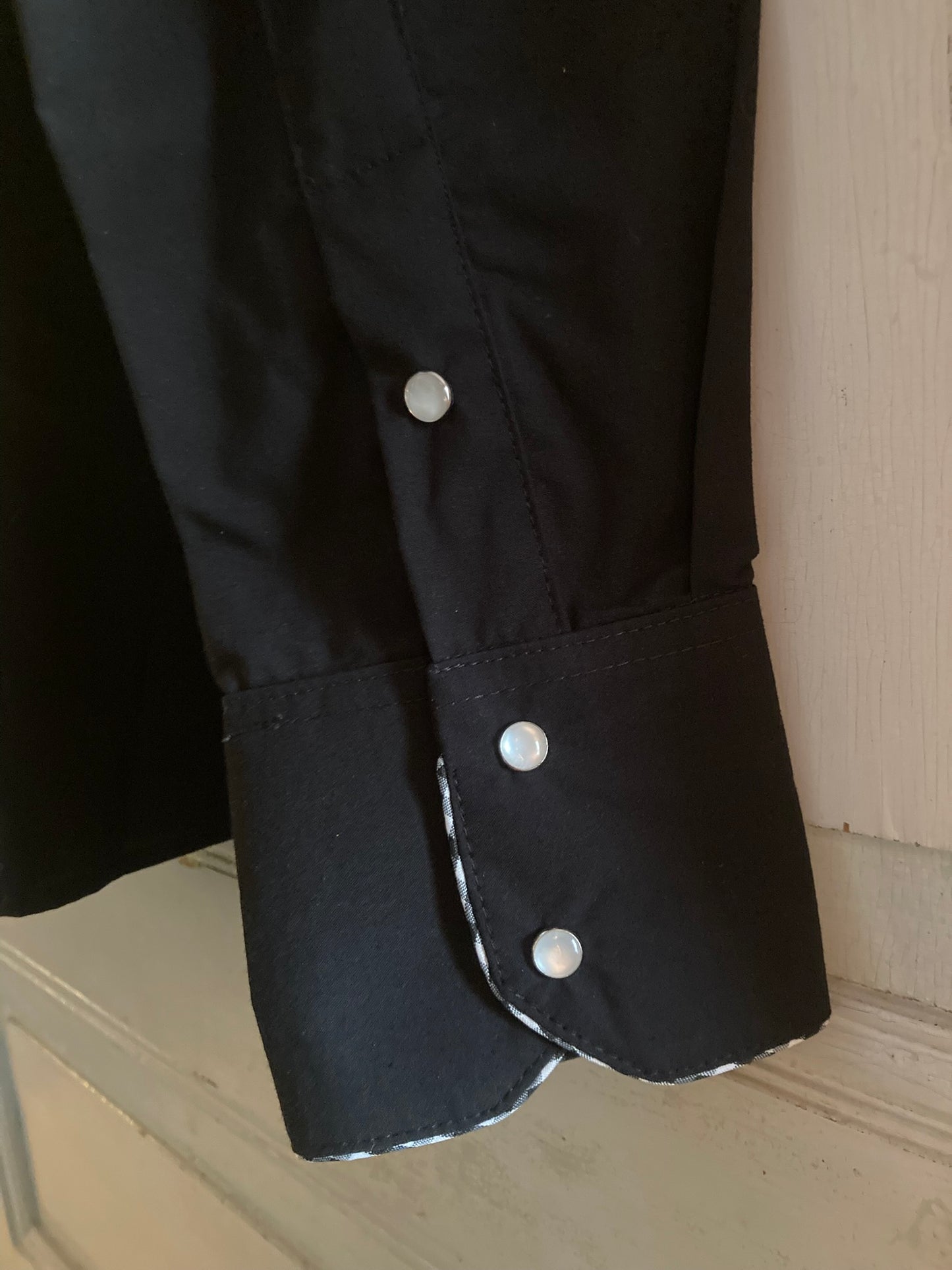 Westernskjorta Svart med broderier