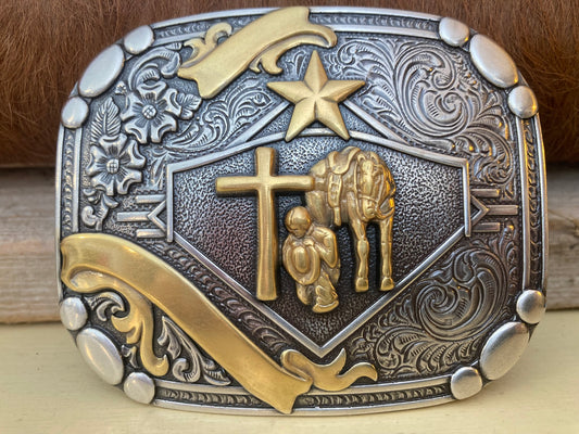 Bältesspänne Prayin Cowboy Lone Star