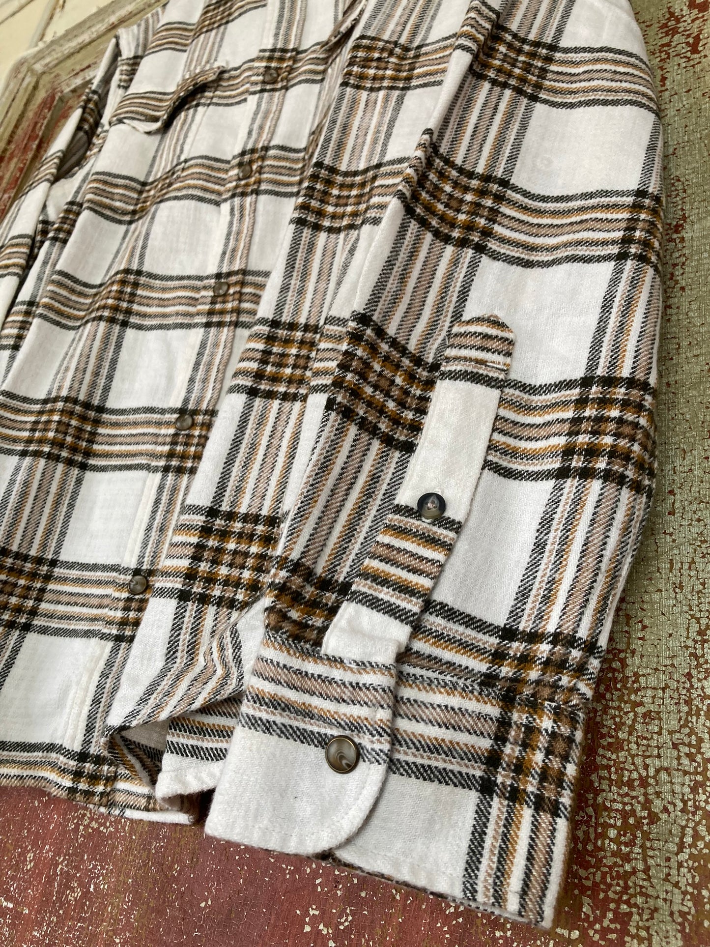 Flanellskjorta Lee Creme / Brun