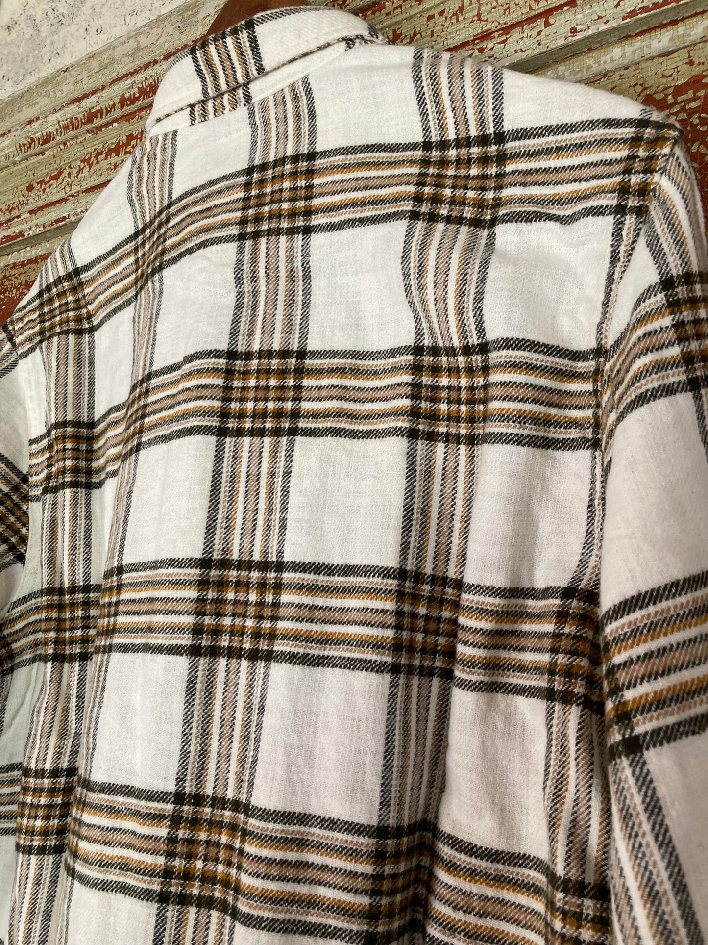 Flanellskjorta Lee Creme / Brun