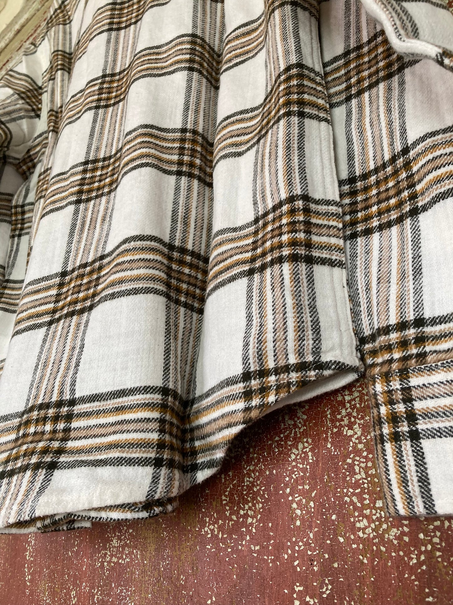 Flanellskjorta Lee Creme / Brun