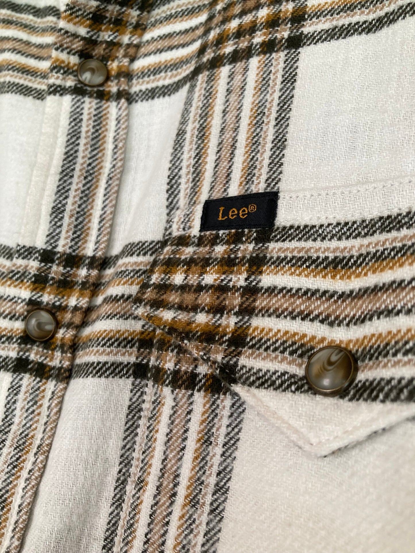 Flanellskjorta Lee Creme / Brun