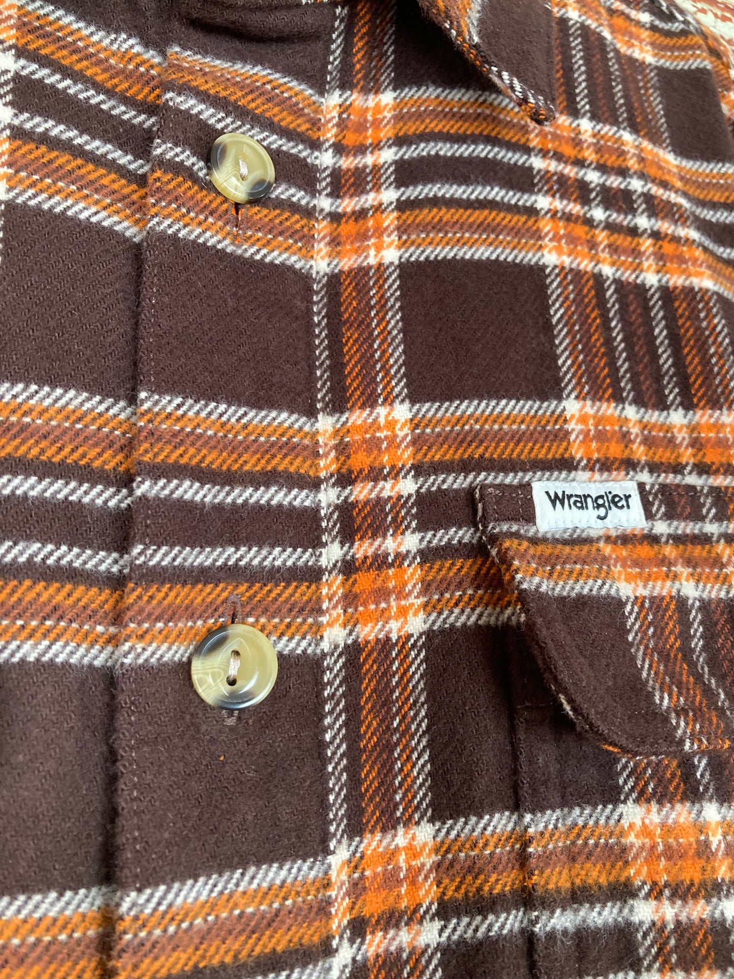 Rejäl Flanellskjorta Wrangler Brun / Orange / Beige