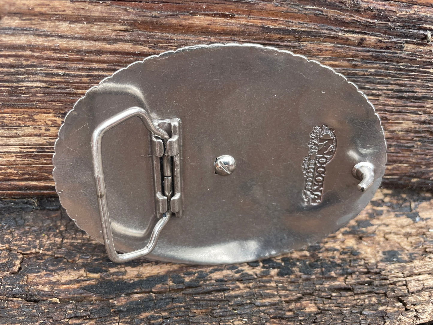 Belt Buckle Cross Oval Scrolled Nocona