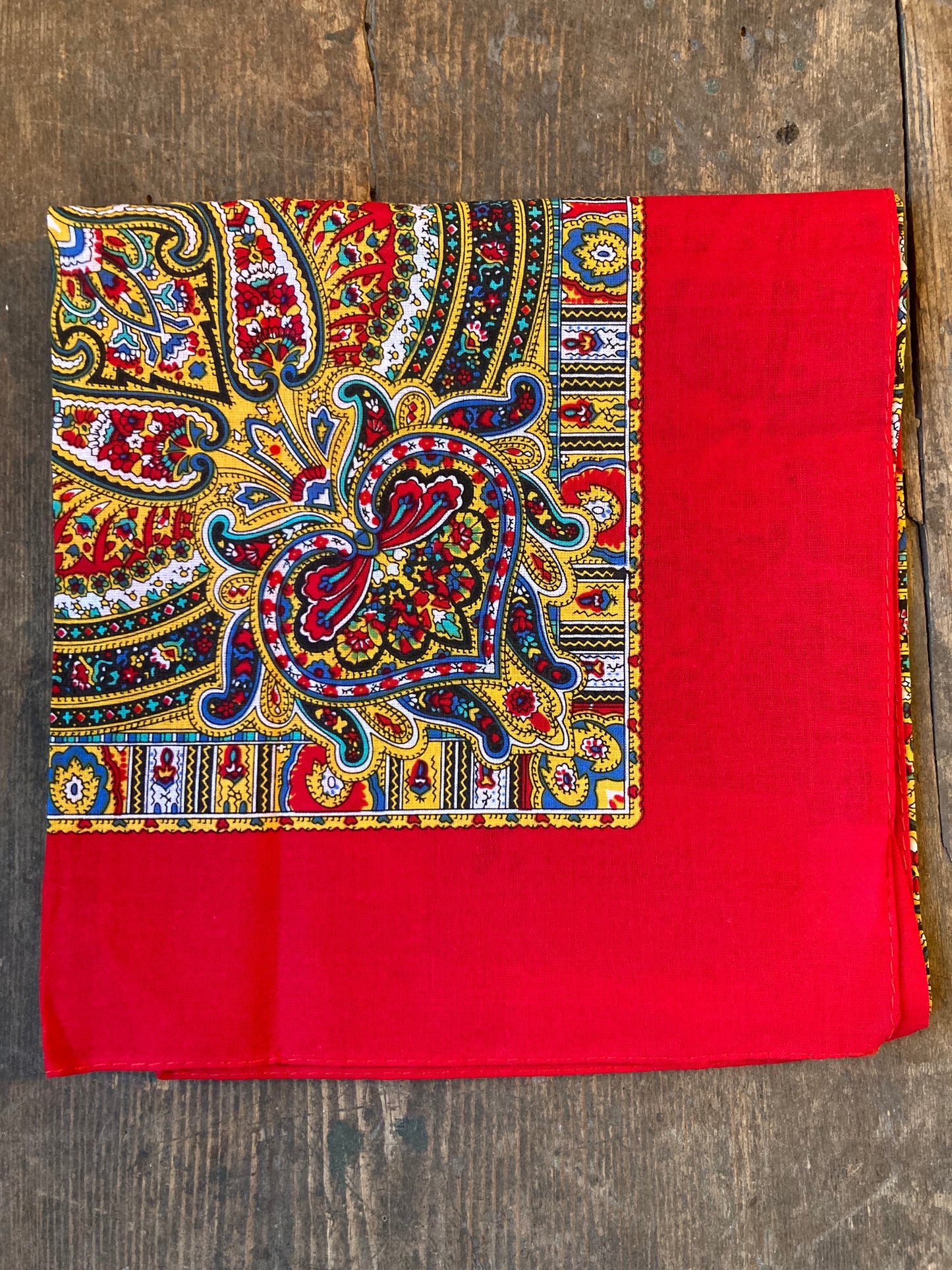 Stor Bandana Paisley Röd / Flerfärgad