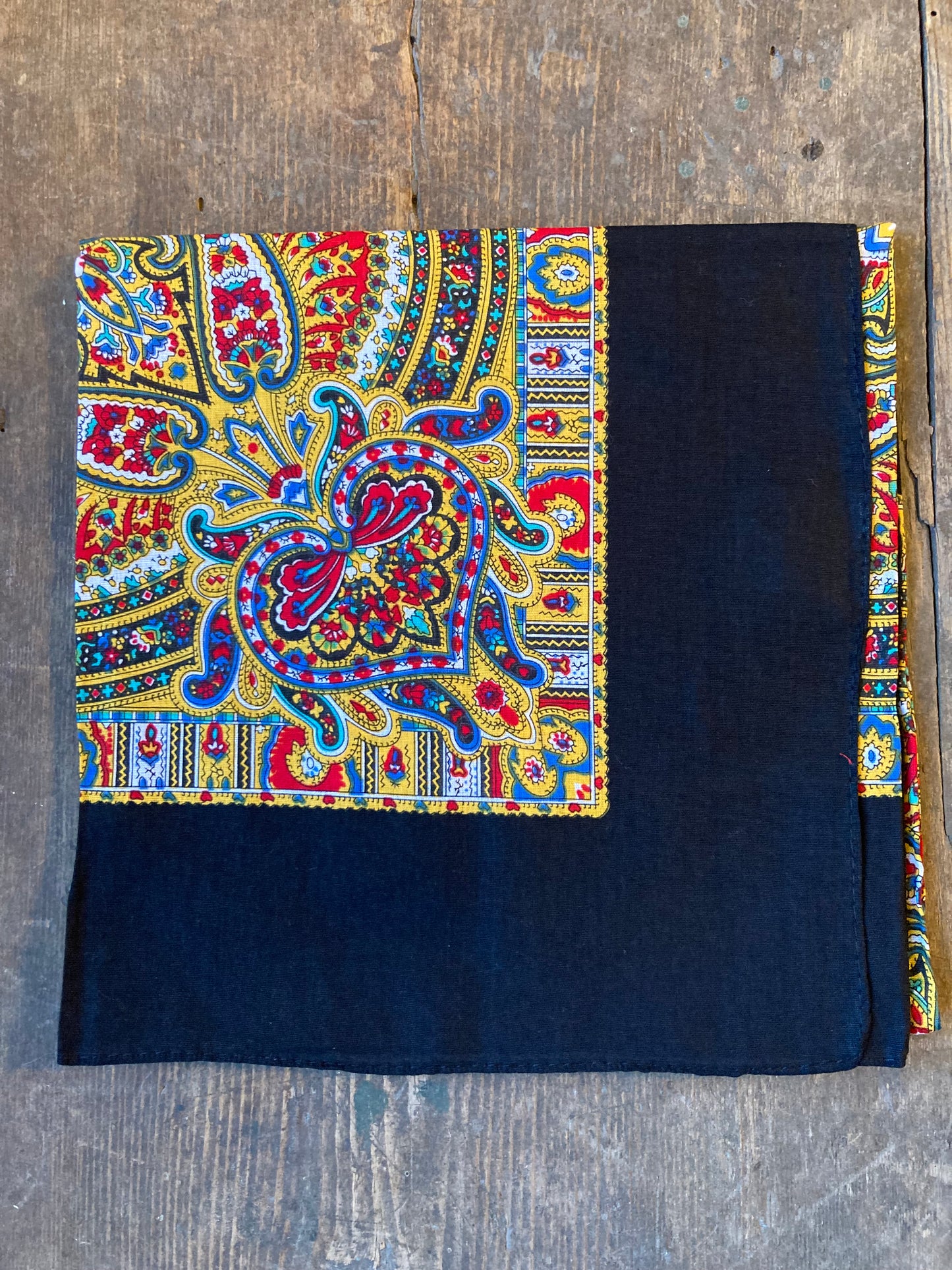 Stor Bandana Paisley Svart / Flerfärgad