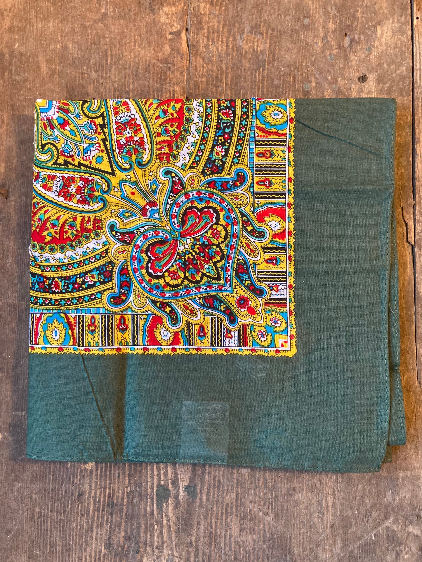 Stor Bandana Paisley Grön / Flerfärgad