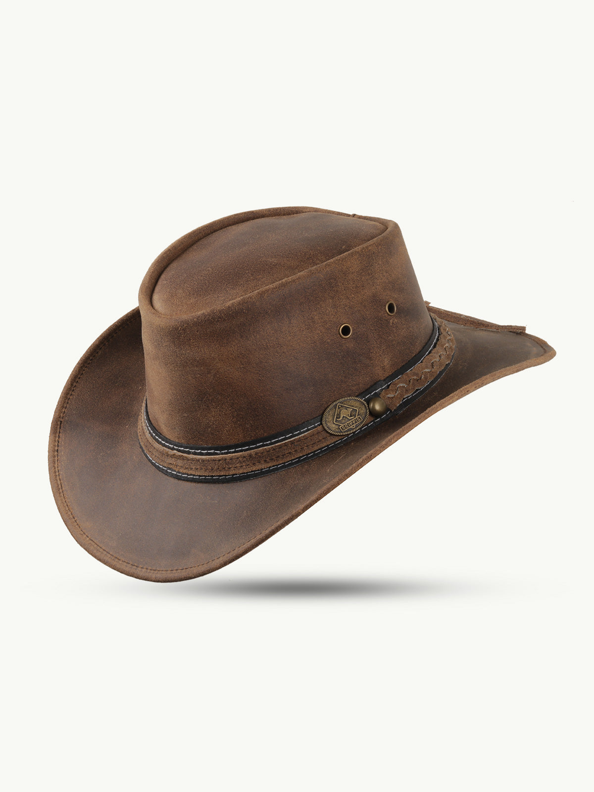 Läderhatt Irving Brun