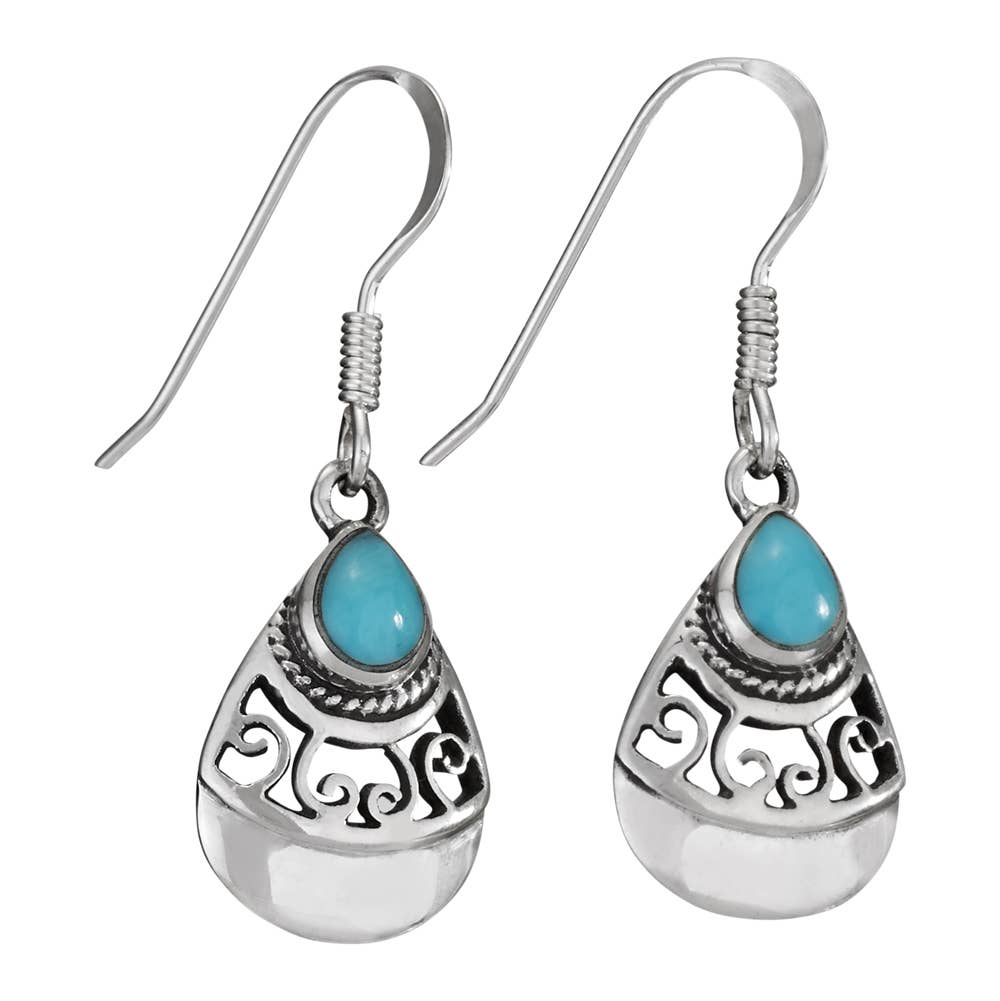 Silverörhängen Turquoise Tear