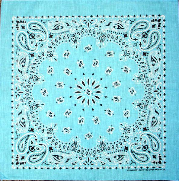 Ljusblå Bandana Paisley