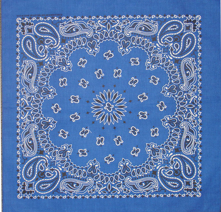 Bandana Paisley Kornblå