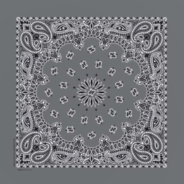 Bandana Paisley Granitgrå