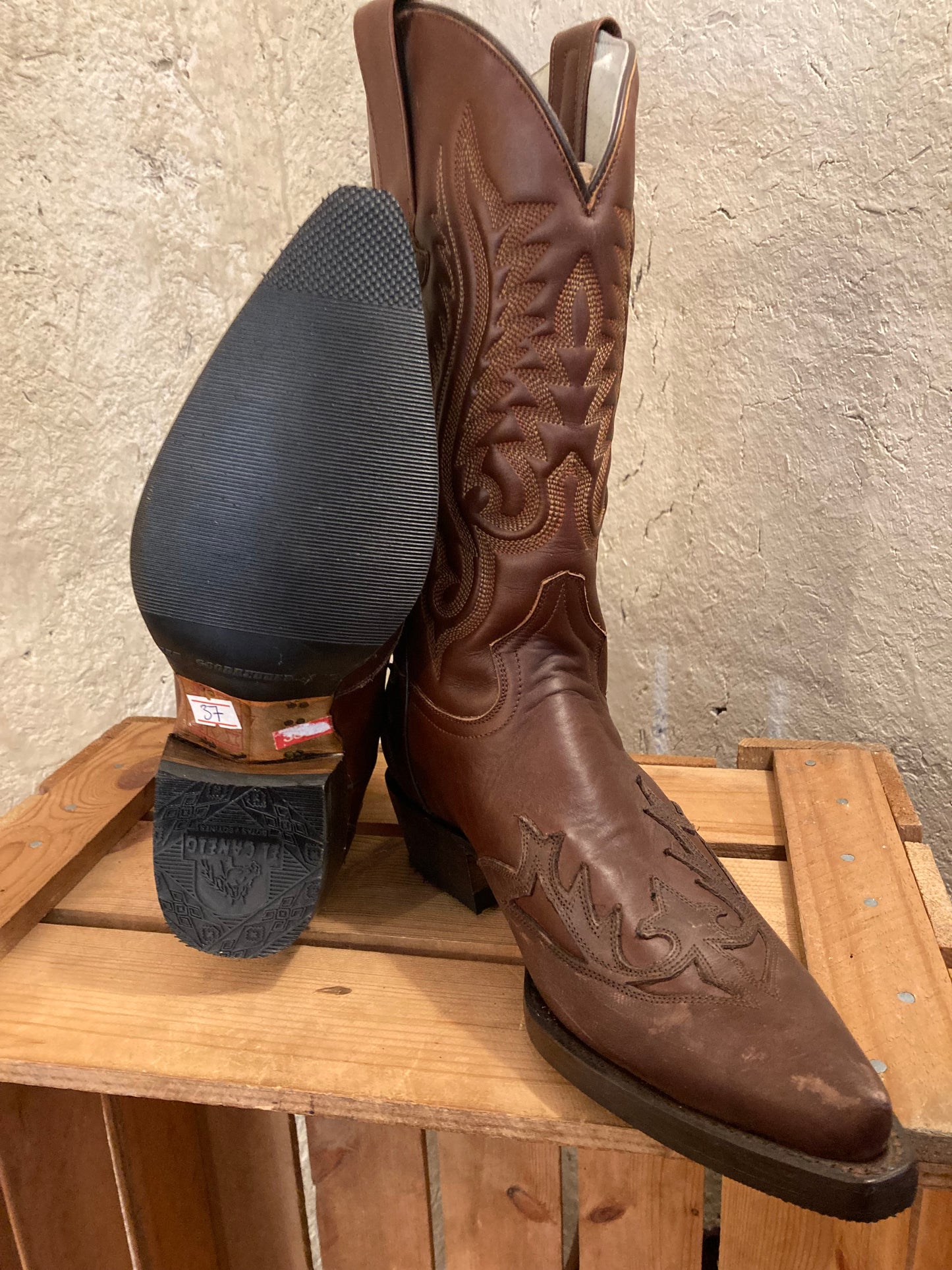 El Canelo Läderboots Bruna st. 37