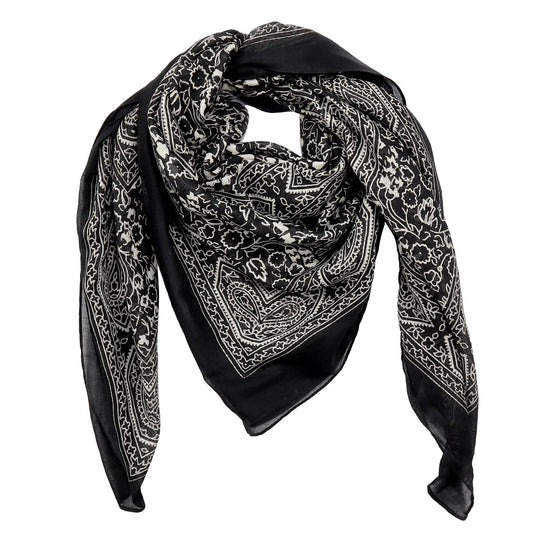 Cowboyscarf Wild Rag Mönstrad Svart / Vit