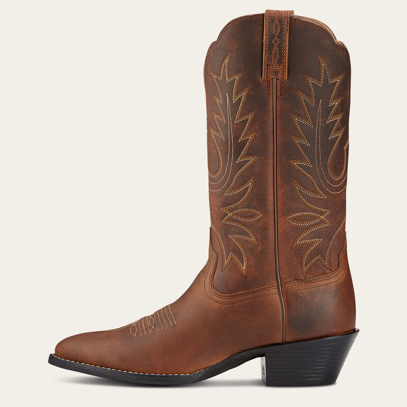 Ariat Heritage R Toe Distressed Brown Western Boot