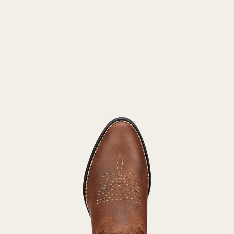 Ariat Heritage R Toe Distressed Brown Western Boot