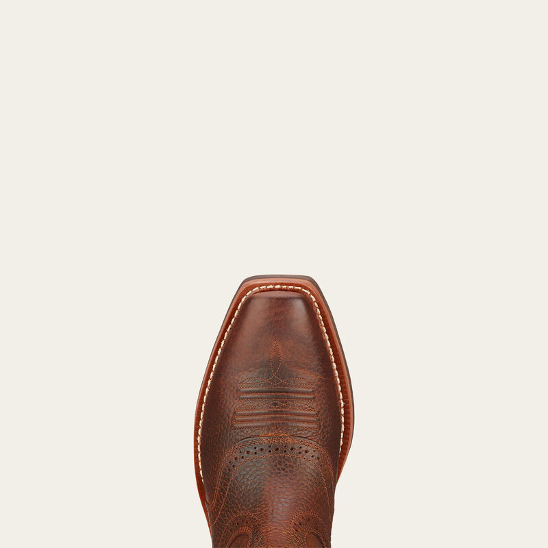 Ariat Heritage Roughstock Square Toe Brown Oiled Rowdy Western Boot