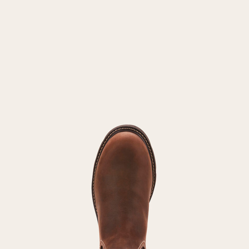 Ariat Groundbreaker Chelsea Waterproof Steel Toe Work Boot Dark Brown
