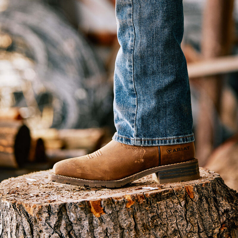 Ariat Hybrid Patriot Waterproof Distressed Brown Western Boot