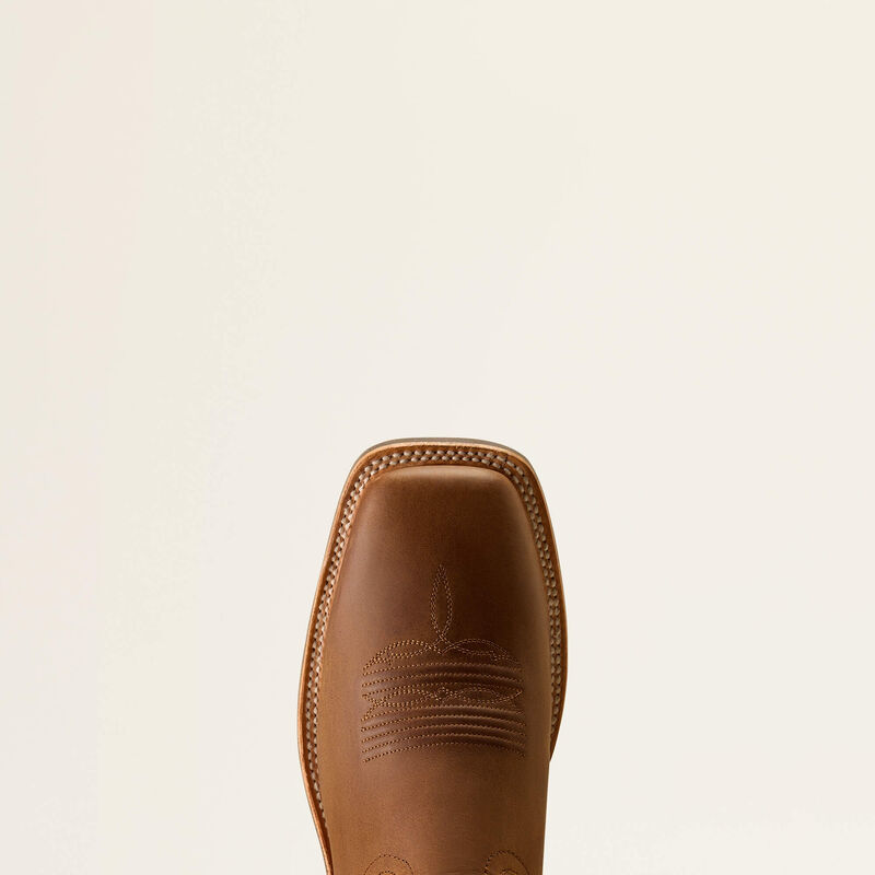 Ariat Highland Toughstock Wide Square Toe Distressed Brown / Tack Room Brown Western Boot
