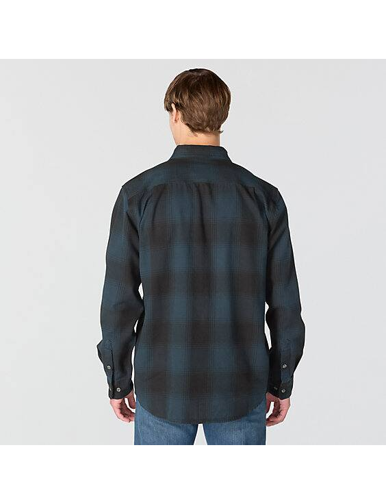 Carhartt Heavyweight Flannel Plaid Shirt Deep Smoke Blue