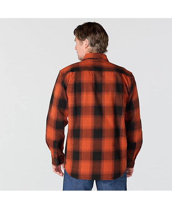 Carhartt Heavyweight Flannel Plaid Shirt Homestead Red
