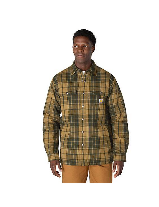 Carhartt Teddyfodrad Flanellskjorta Night Fatigue