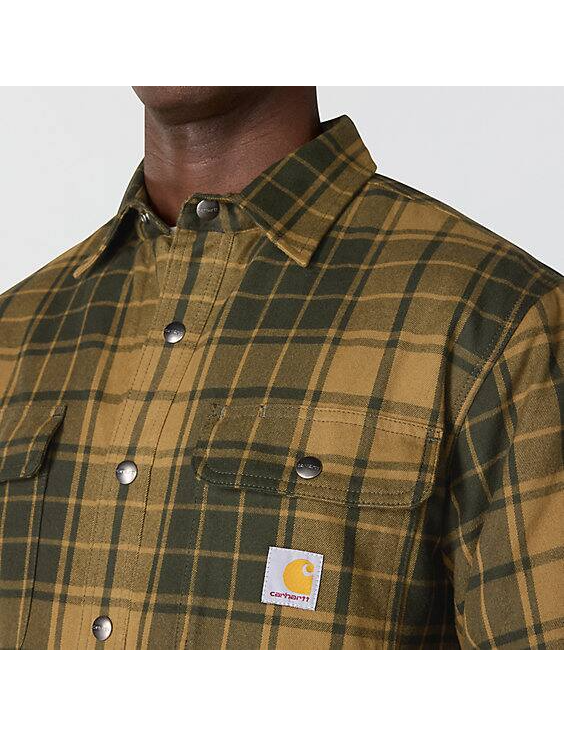 Carhartt Teddyfodrad Flanellskjorta Night Fatigue