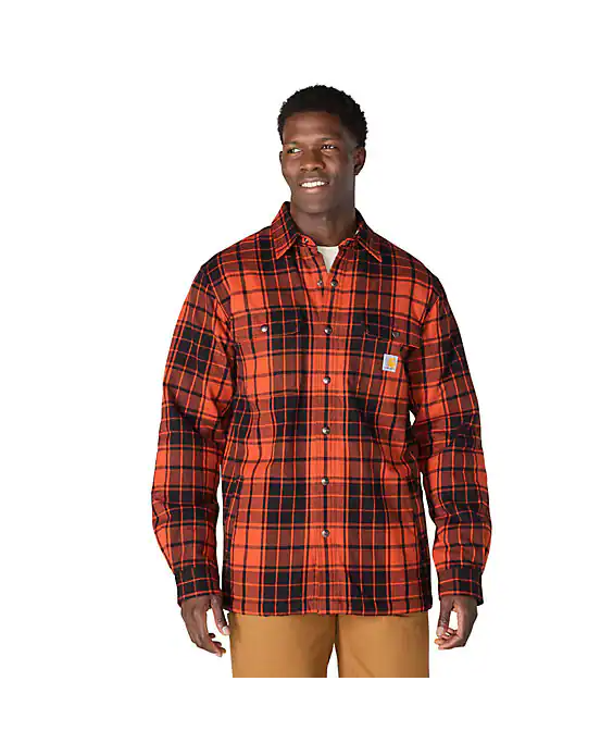 Carhartt Teddyfodrad Flanellskjorta Homestead Red