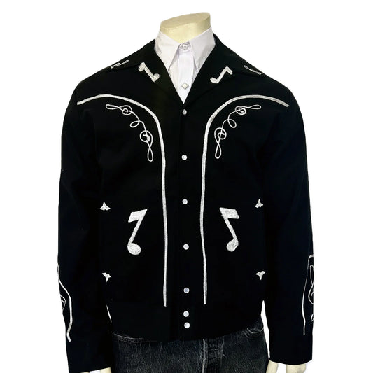 Bolerojacka Western Rockmount Ranch Wear Musical Notes Embroidery