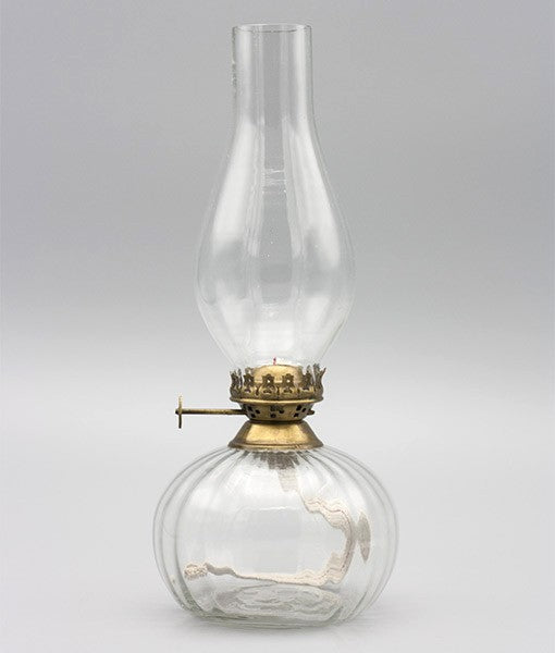 Fotogenlampa Rund Antik Mässing