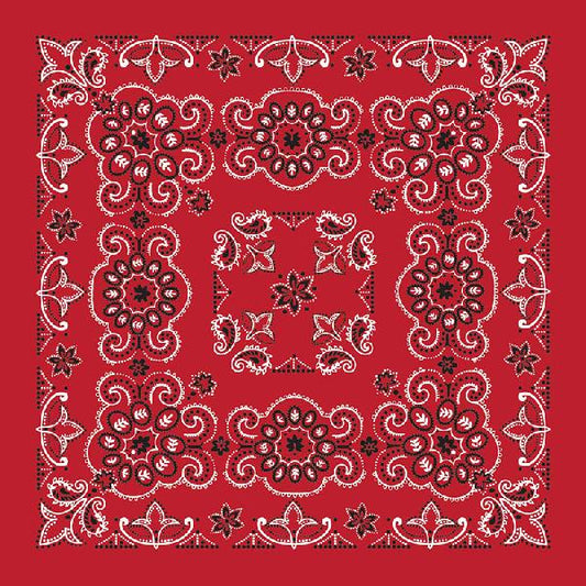 Stor Bandana Paisley Röd