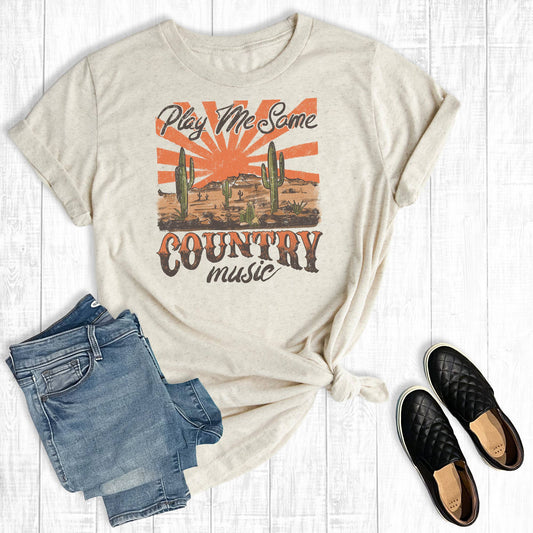 T-shirt Oat Play Me Some Country Music