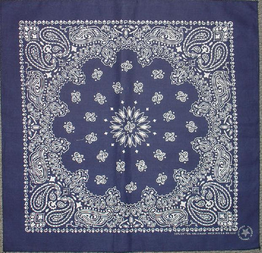 Bandana Paisley Marinblå