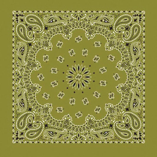 Bandana Paisley Ljust Mossgrön