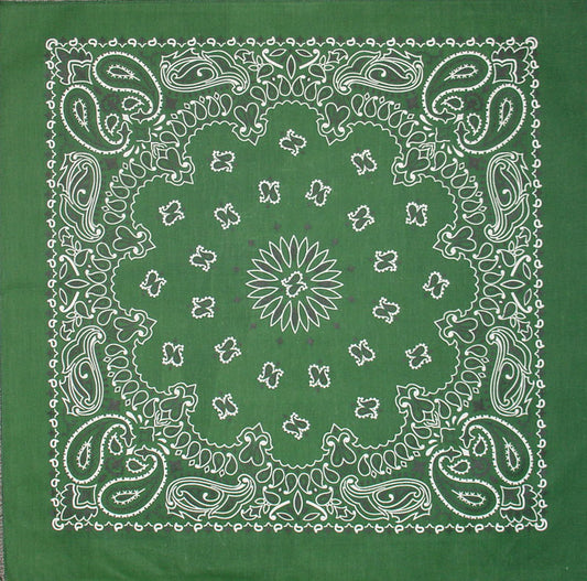 Bandana Paisley Skogsgrön / Svart / Vit