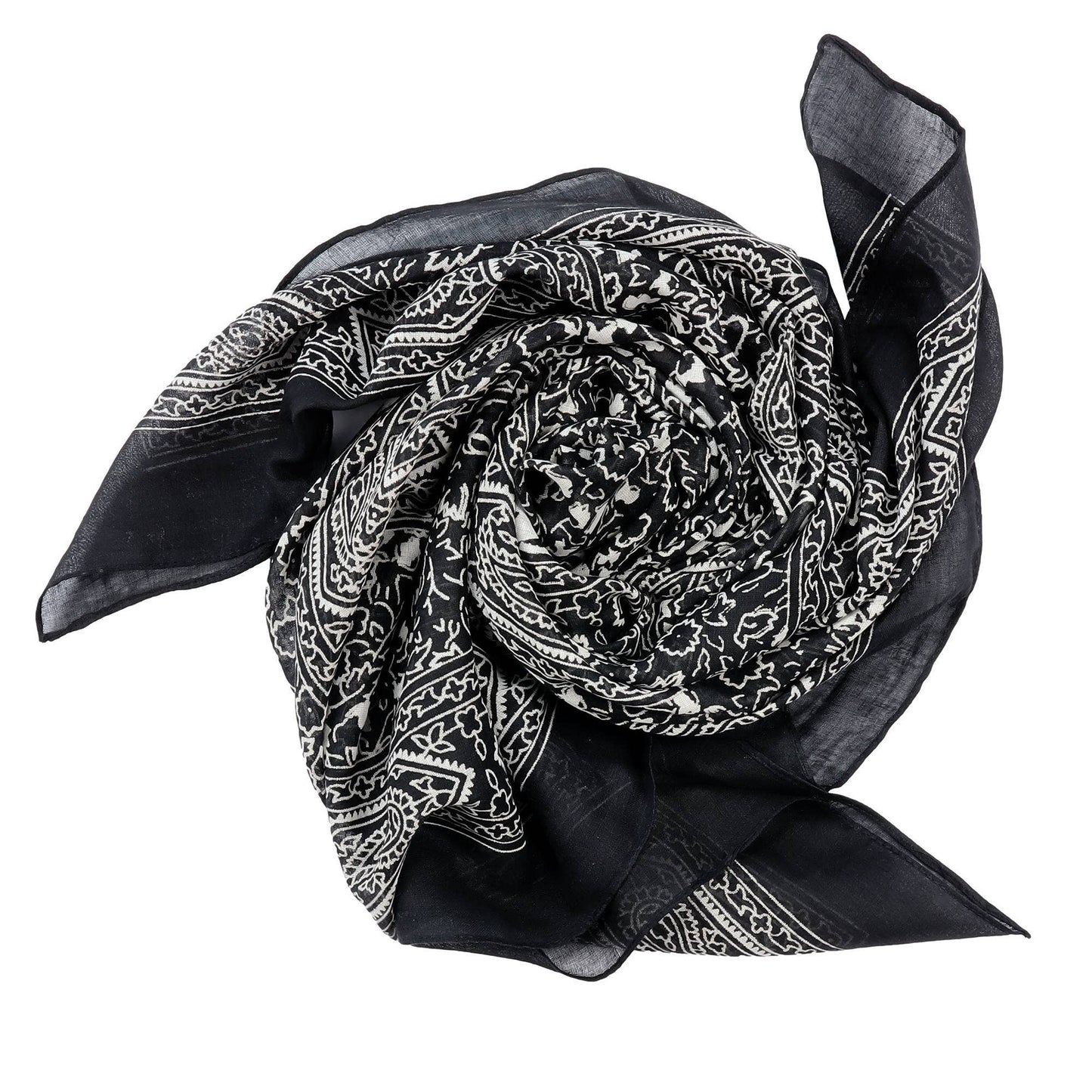 Cowboyscarf Wild Rag Mönstrad Svart / Vit