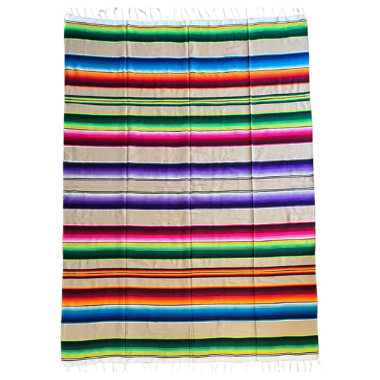 Mexicofilt Serape Sand / Flerfärgad