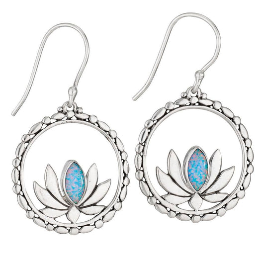 Silverörhängen Lutus Opal